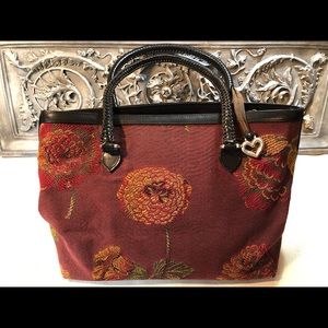 Brighton Burgundy shoulder bag Floral Tapestry